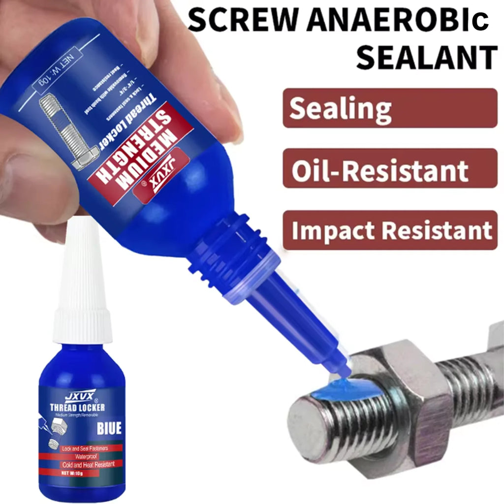 Lock Tight Thread Blue Thread Locking Agent, Medium Strength Blue Anaerobic Adhesive for Fixing Screws and Nuts, Anti-Loosening,