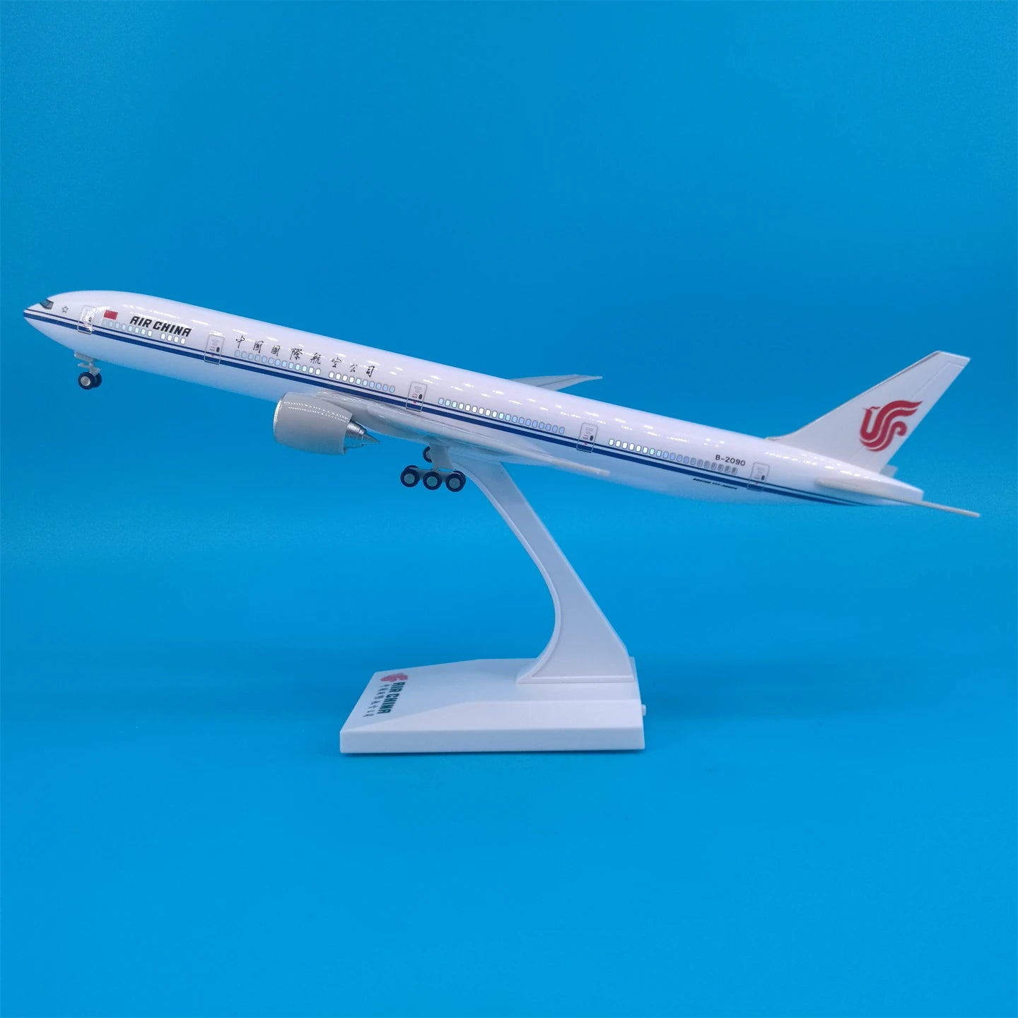 30cm Chinese Airbus & Boeing Airplane Model Diecast Resin with LED Light