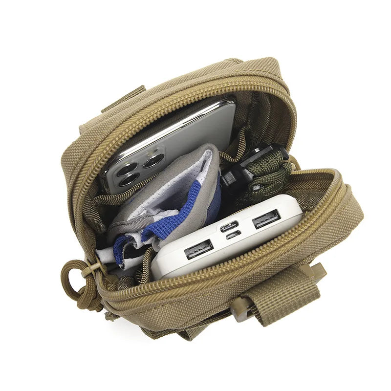 Tactical MOLLE Phone Pouch Bag EDC Gadget Waist Belt Pack for Outdoors Hunting Camping Trekking Traveling