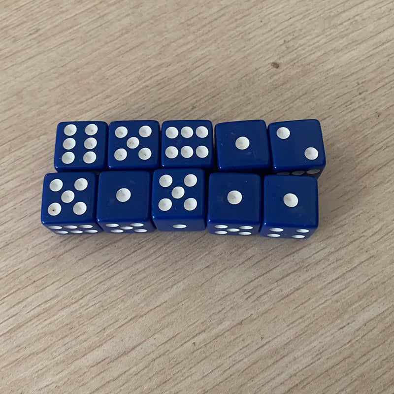 10pcs/set Square Corner Point Dice  Board Games Accessories 16mm