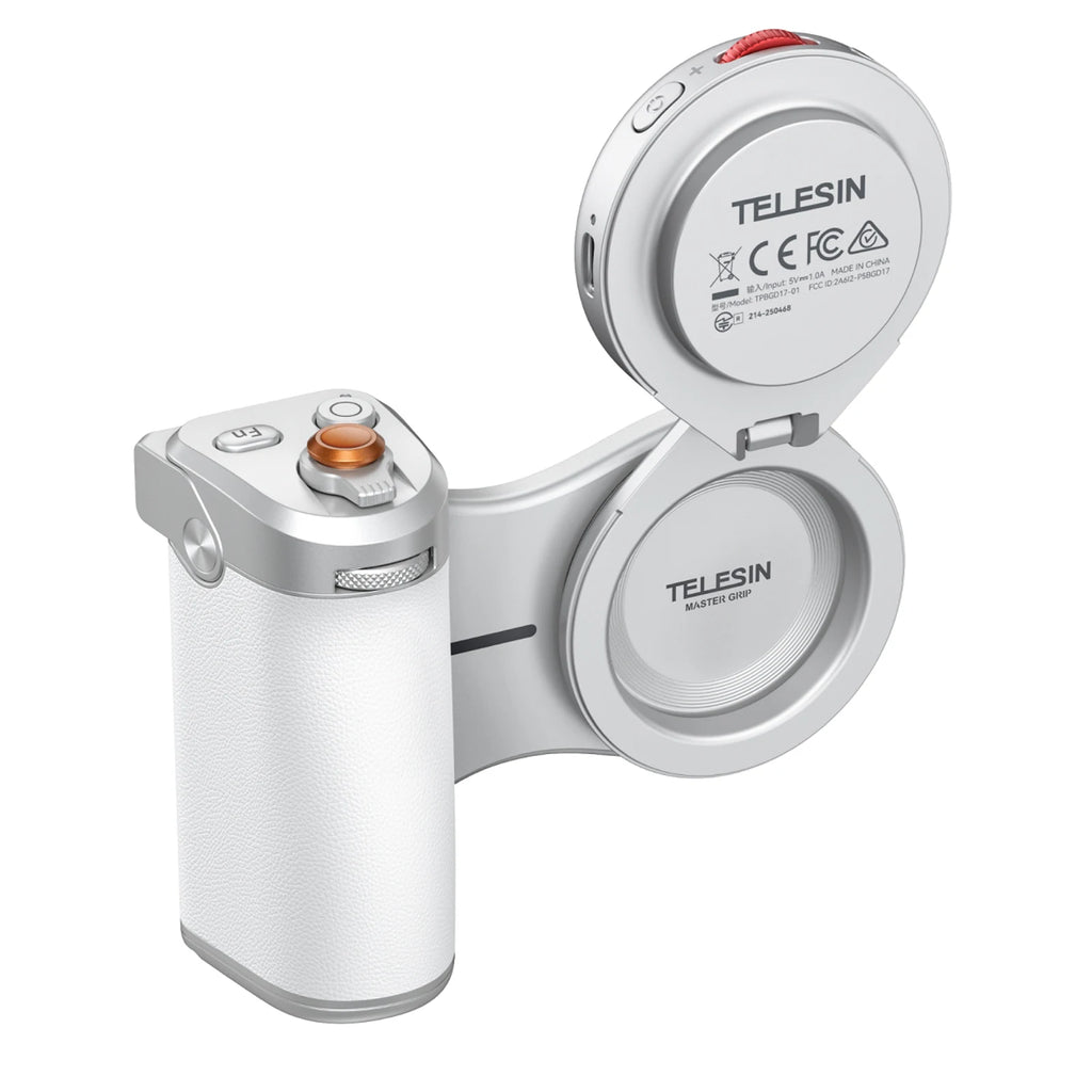 TELESIN Magnetic Phone Camera Shoot Hand Grip 3200Mha Powerbank Wireless Charging Phone Holder Shooting Aid for Iphone Andriod