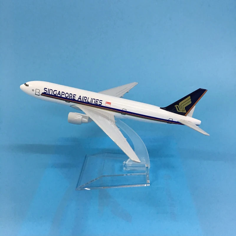 JASON TUTU 16cm Singapore Airlines Boeing B777 Airplane Model Airplane Diecast Metal 1/400 Scale Planes