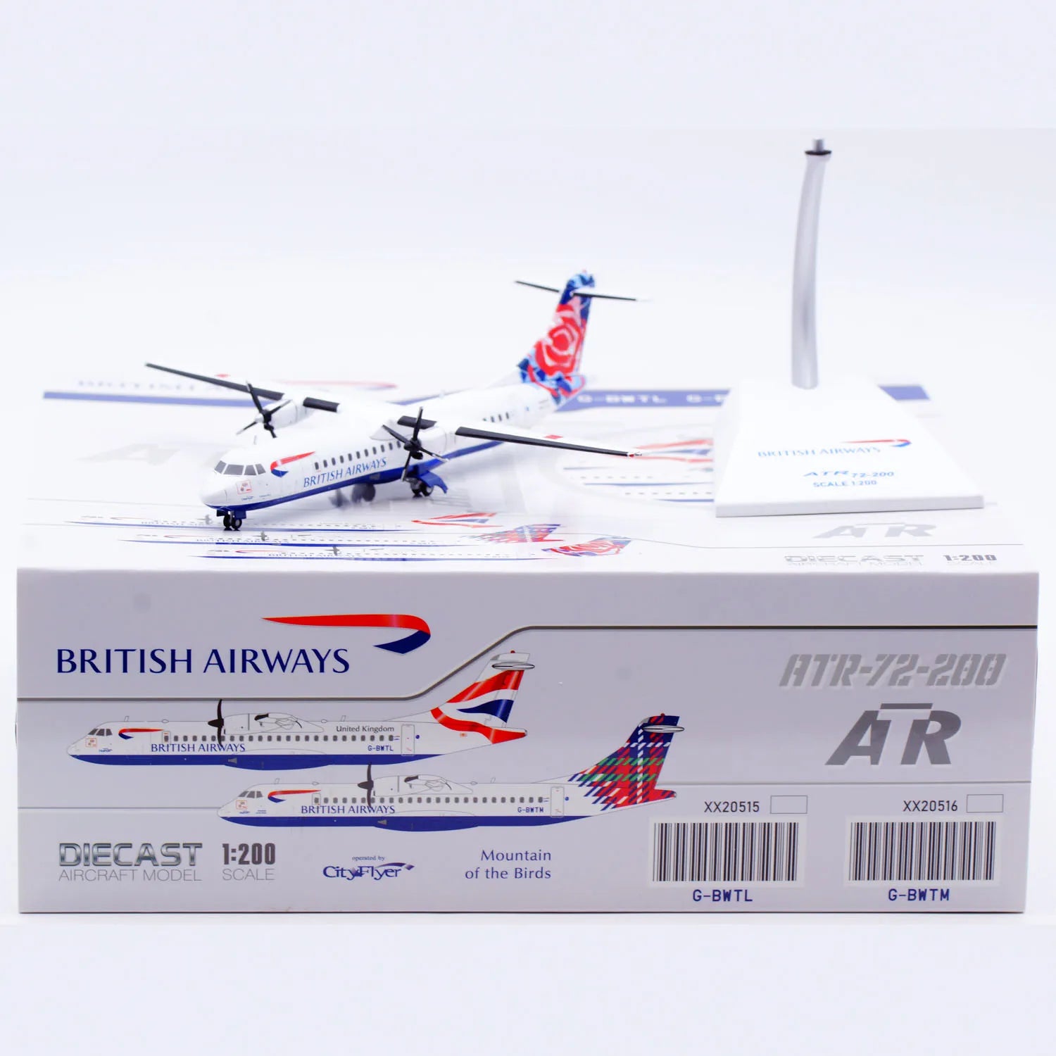 XX20517 Alloy Collectible Plane Gift JC Wings 1:200 British Airways ATR 72-200 Diecast Aircraft Jet Model G-BVTK With Stand