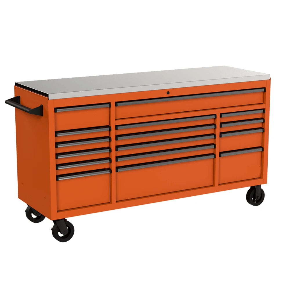 OEM Mobile 16-Drawer Tool Chest 72 Inch Workbench Large Tool Roller Cabinet