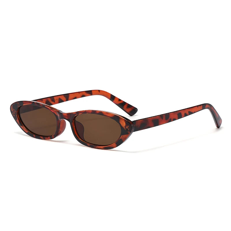 Hiking Eyewear Women's Black Sunglasses Fashion Brand Small Oval Frame Sun Glasses Ladies Retro Oval Eyewear Shade UV400