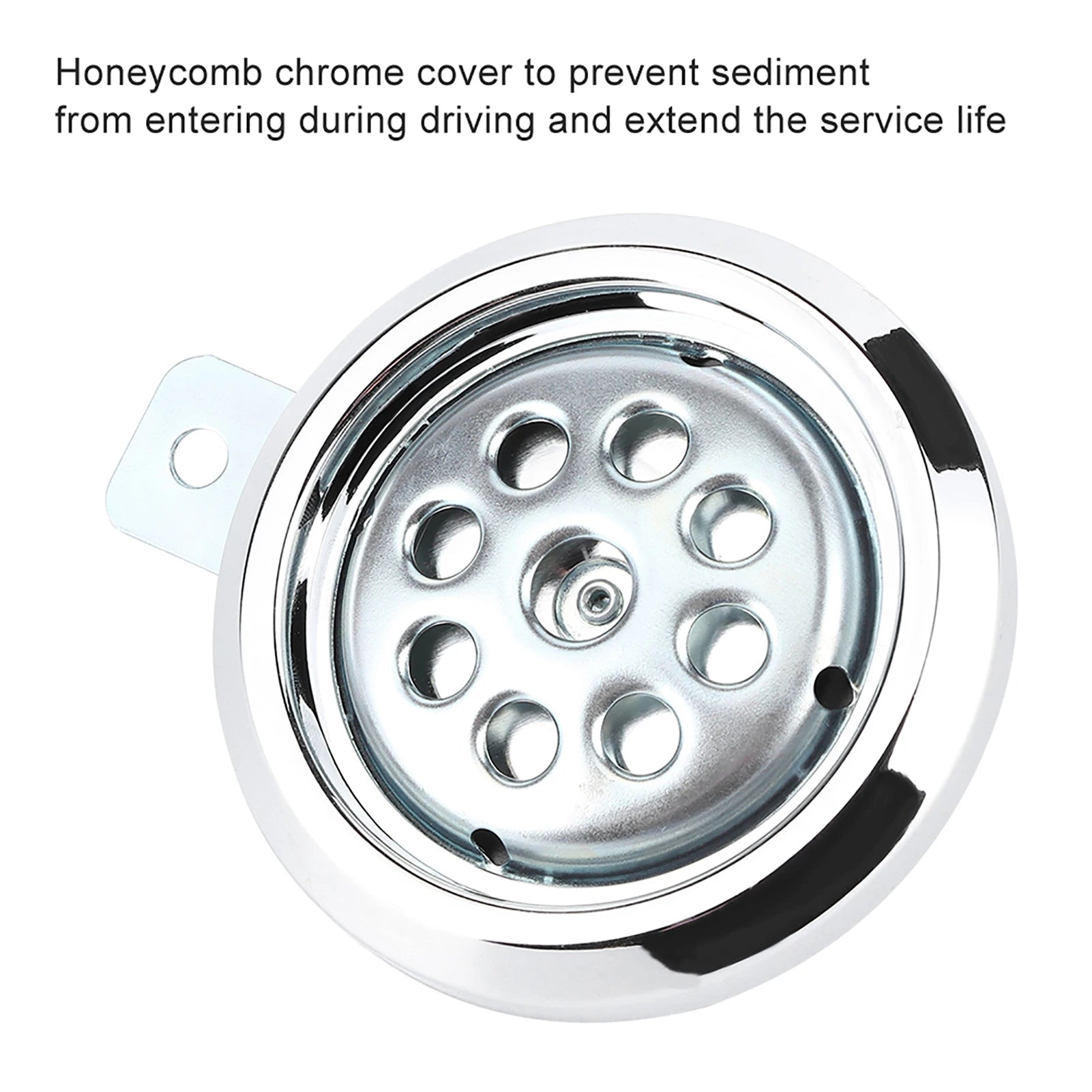 Universal Motorcycle Horn 12V 105dB Waterproof 85mm with Honeycomb Chrome Cover Loud Motorbike Horn Motorcycle Accessories