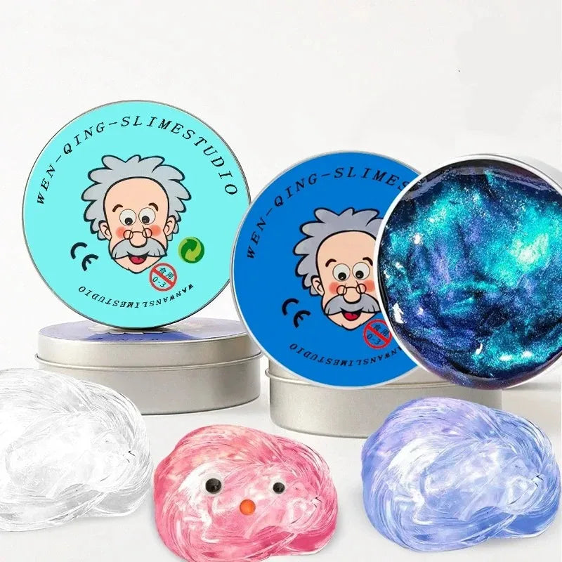 New Stress Relief Toys Old Man Liquid Squishy Transparent Crystal Slime Fluffy Foam Putty Kids Safe Bouncy Stretchy Color Slime