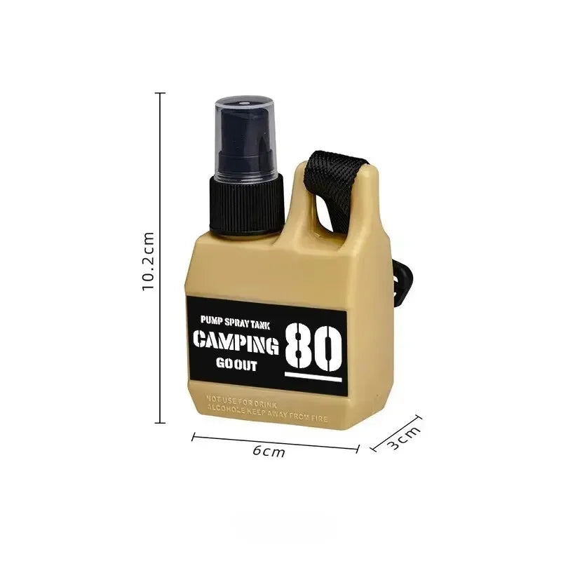Outdoor Portable Spray Bottle Pump with Buckle for Camping Travel - Refillable Cosmetic Alcohol Perfume Dispenser Container