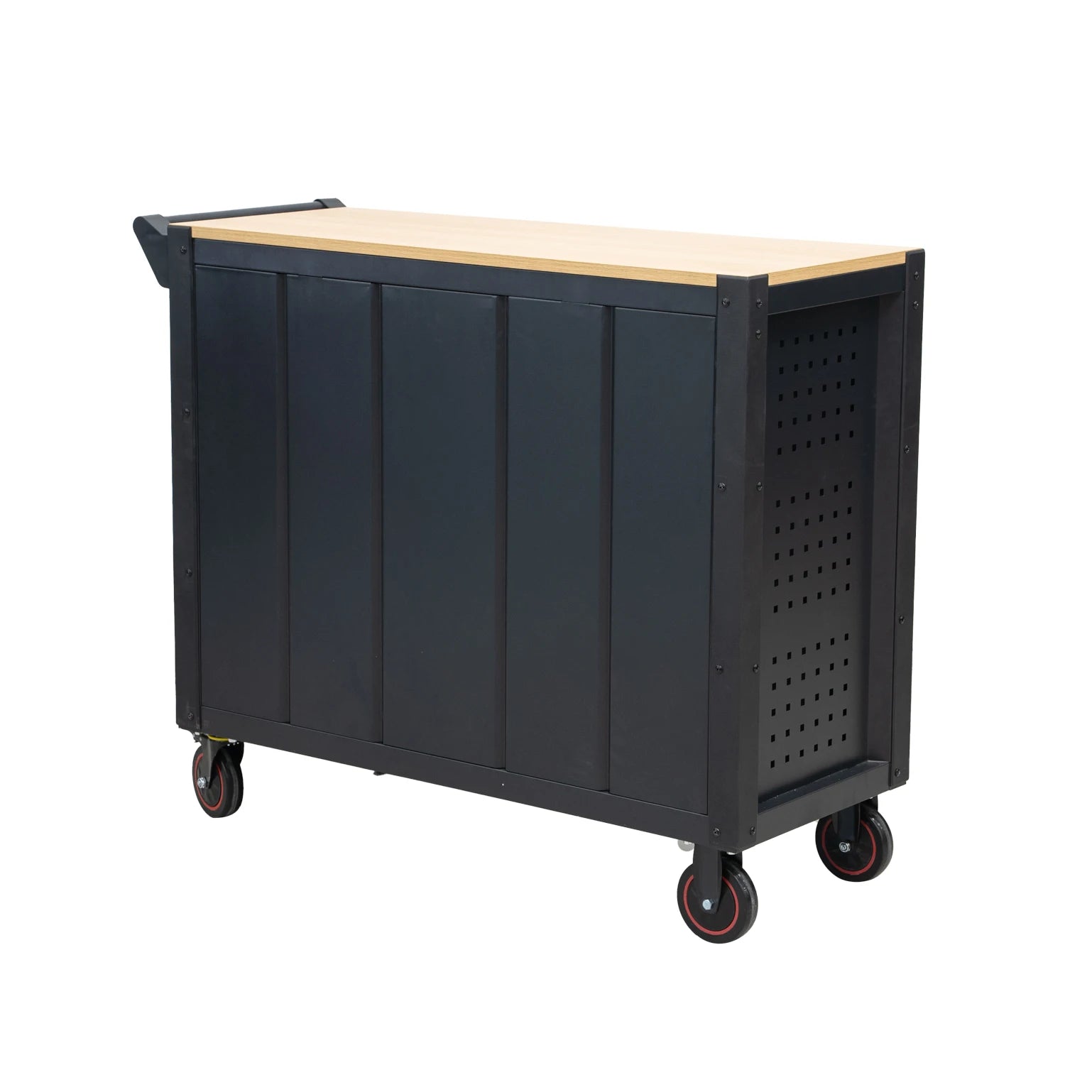 258pcs Heavy Duty Iron Toolbox Ten-Drawer Lockable Red Steel Wooden Top Customizable Tool Cart For Auto Repair Workshop OEM