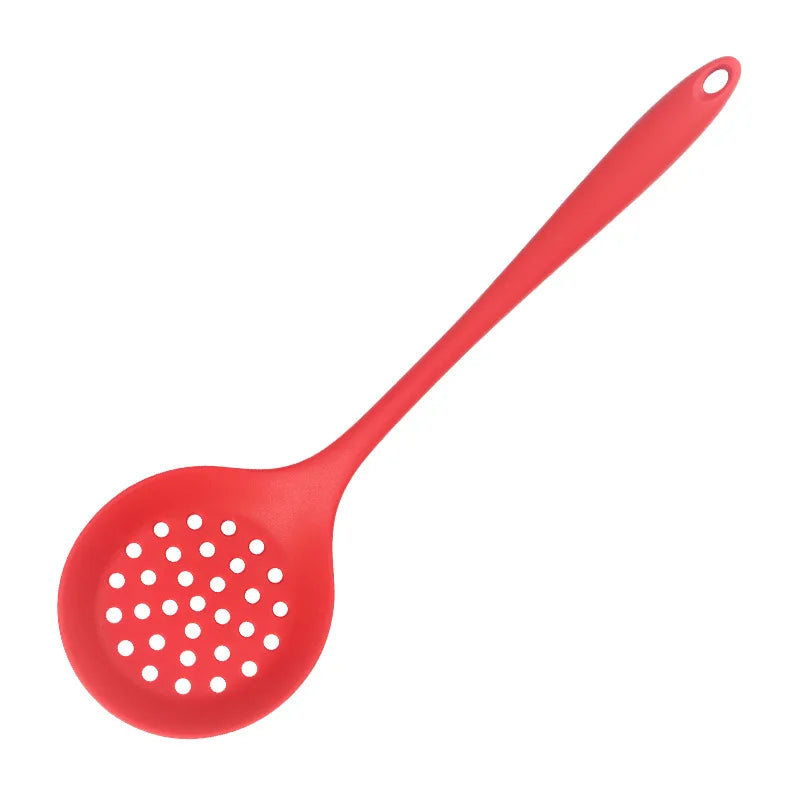 1/7pc Silicone Kitchen Utensil Set Non-Stick Spatula, Soup Ladle, Slotted Turner & 4 Tools | 450 ° F Heat-Resistant, Dishwashe S