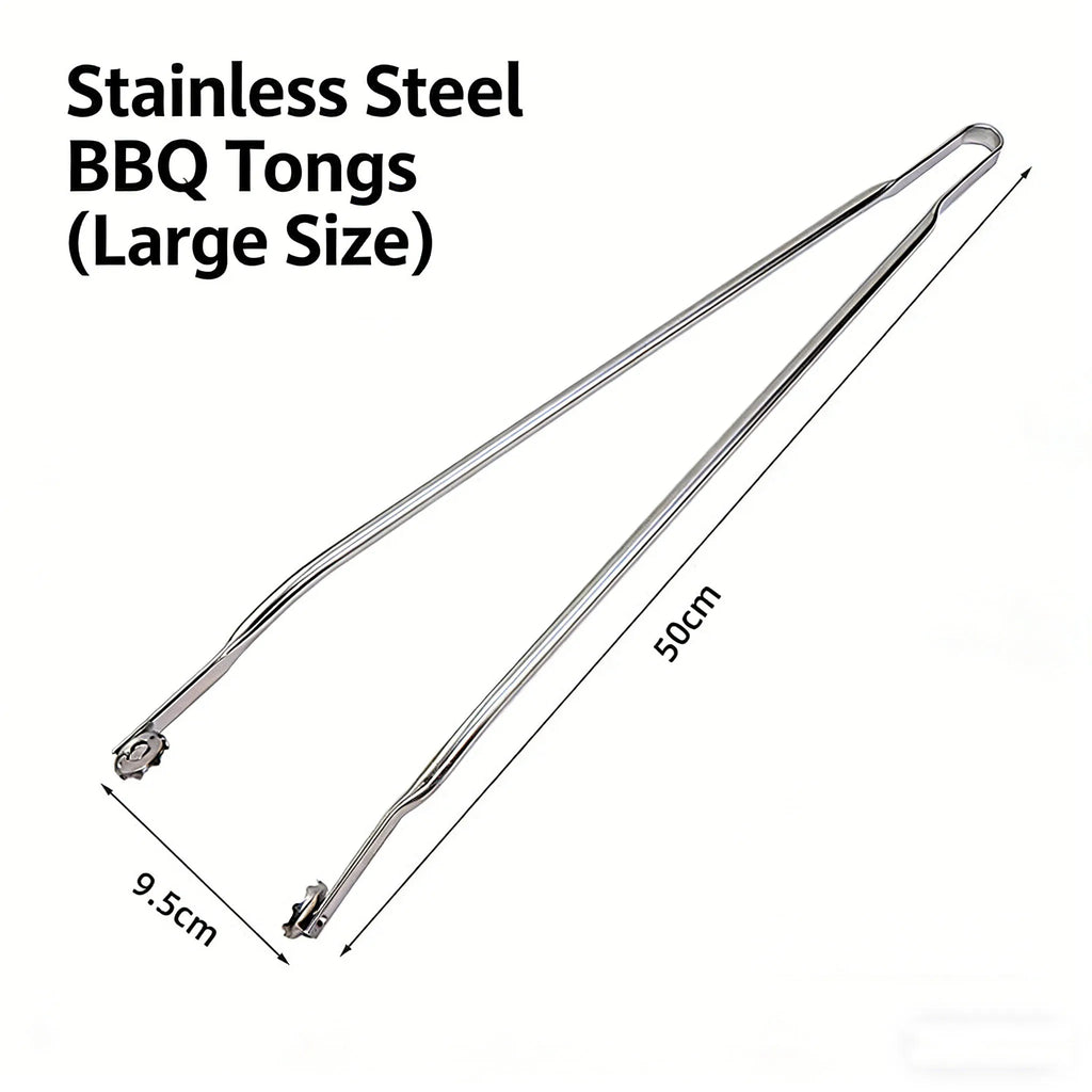 New 304 Stainless Steel Sausage Turning Grill Tongs for Bacon Steak Meat 30/40/50cm ExtraLong Grill Tong kitchen Accessories