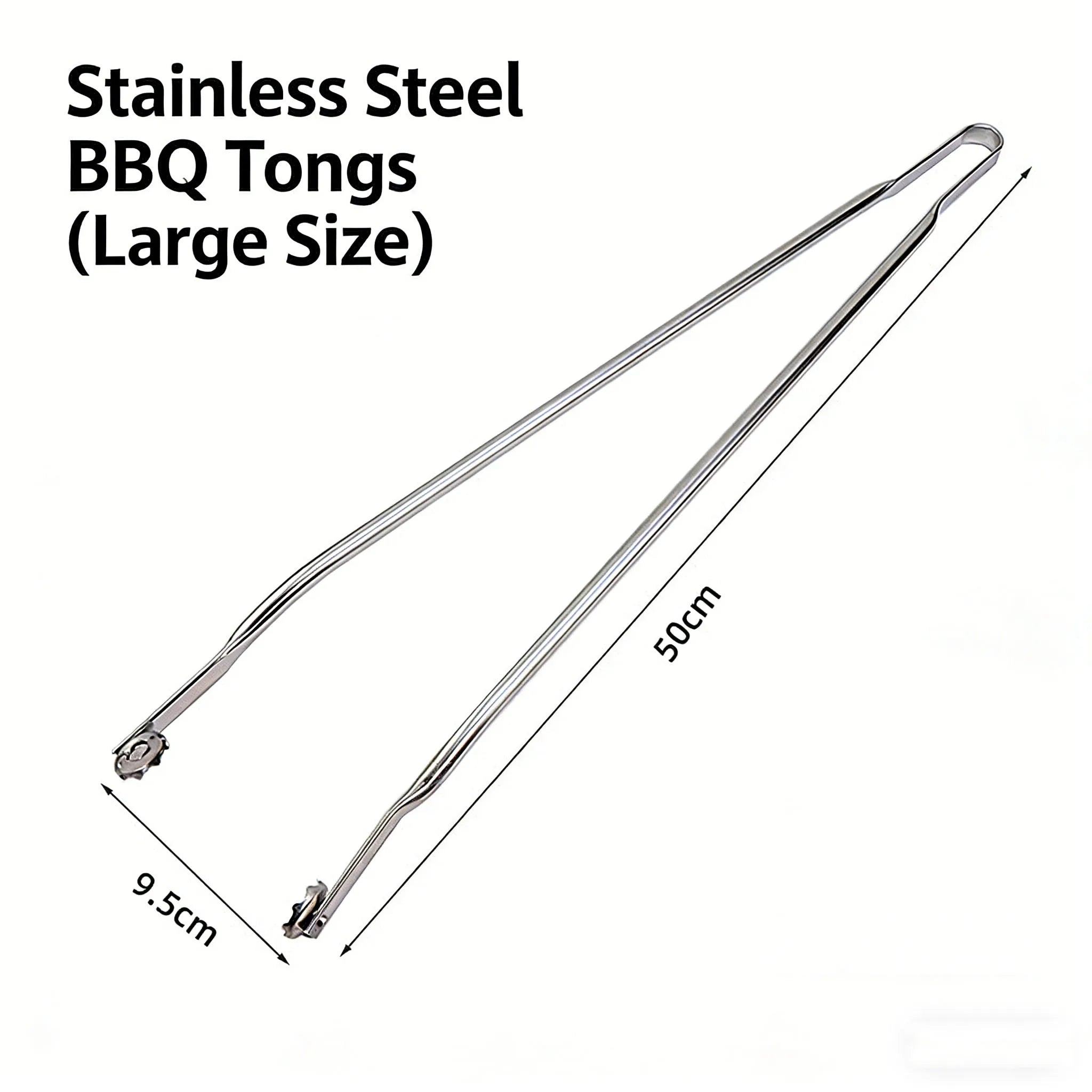 New 304 Stainless Steel Sausage Turning Grill Tongs for Bacon Steak Meat 30/40/50cm ExtraLong Grill Tong kitchen Accessories