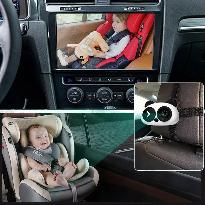 Wireless CarPlay Android Auto Baby Camera Adapter Rearview InCar Infant Pet Monitoring Wired-to-Wireless Box Plug&Play for Car