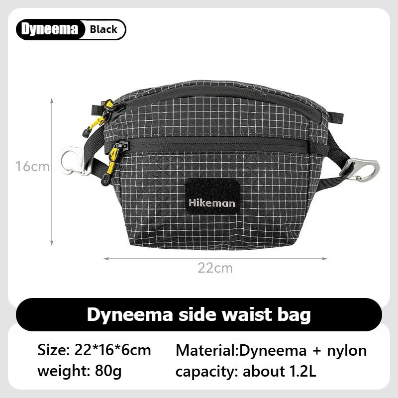 Outdoor Chest Bag UHMWPE 1.2L Large Capacity Waterproof Adjustable Lightultra Bag for Camping Hiking Cycling Running Fishing