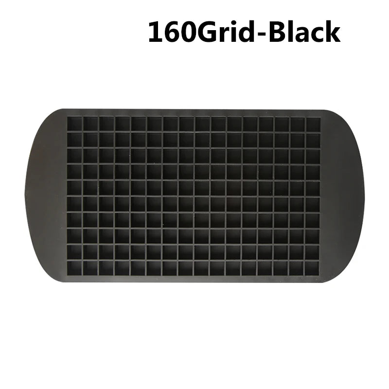 160 Grid Mini Silicone Ice Tray Ice Cubes Foldable Ice Mold Ice Breaker Ice Grid Tray Small Square Mold Ice Maker Silicone Mold
