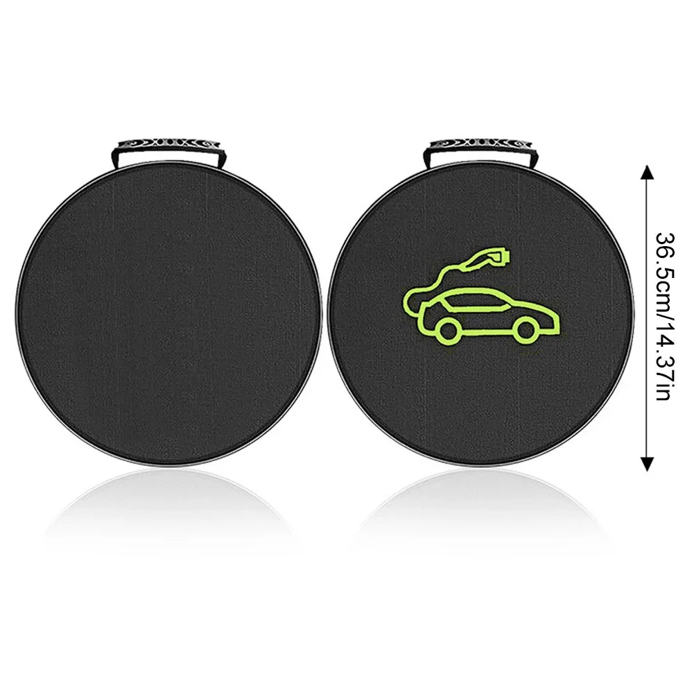 Portable Waterproof EV Charging Cable Storage Bag, Fire Resistant Organizer for Electric Car Jumper Wire Plug & Socket