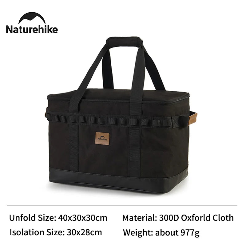 Naturehike 2024 New Camping Storage Bag Thicken Waterproof 36L Large Capacity Tool Bag Outdoor Portable Dividable Storage Box