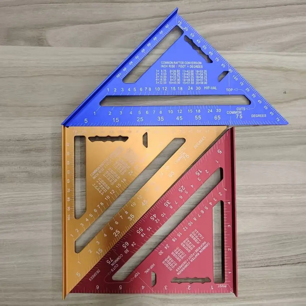 Aluminium Alloy Triangle Ruler 7 Inch High Precision Carpenter Square Multi Function 90 Degree Speed Square Measuring Tool