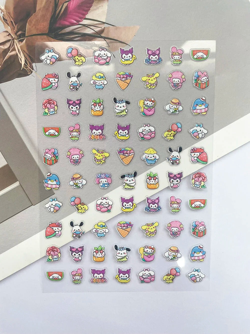 Pvc Super Mini Sanrio Hellokitty Delicious Food Luggage Tags Stickers Nail Art Durable Waterproof Diy Loptop Skateboard Guitar