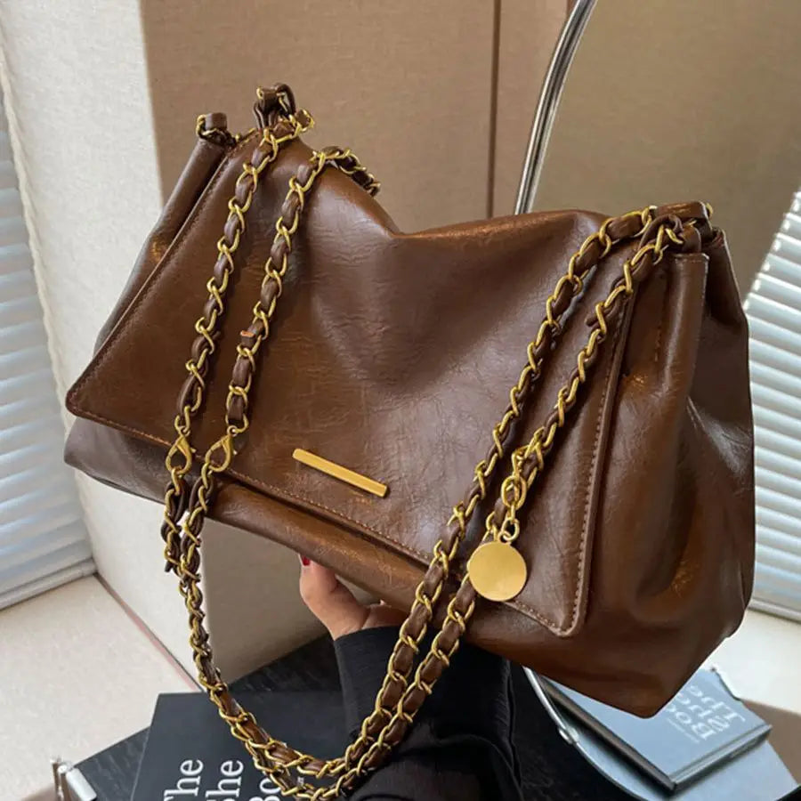 2026 New Women's Vintage Large Crossbody Shoulder Bag Elegant Handbag with Detachable Strap Durable for Casual Formal Events