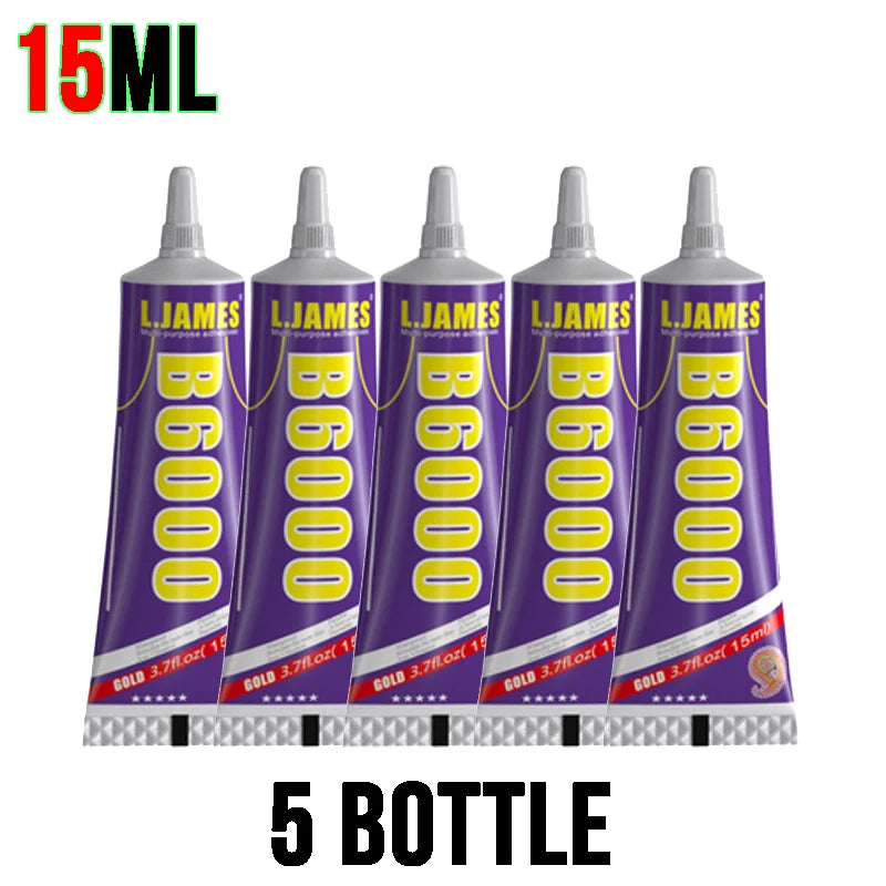 15/25/50/110ML B6000 Clear Contact Adhesive Universal Glass Plastic DIY Phone Repair Glue with Precision Applicator for Electro