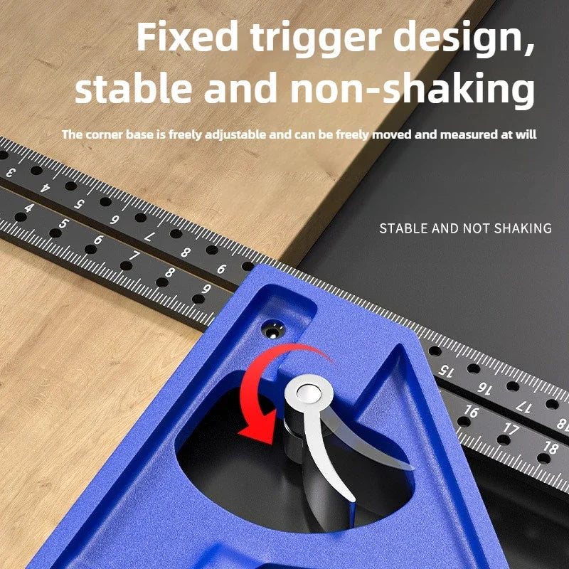 Woodworking right-angle movable corner L-shaped 90-degree high-precision long board ruler multi-functional combination ruler