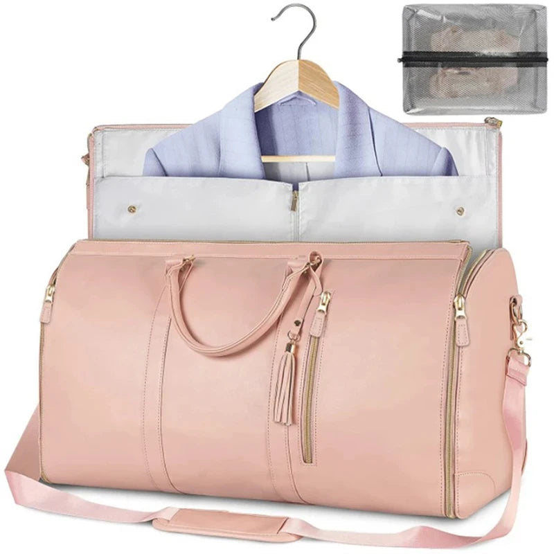 Buylor Foldable Suitbag Waterproof Clothes Totes Large Capacity Travel Duffle Bags Women's Handbag Outdoor Fitness Bags Gym Bag