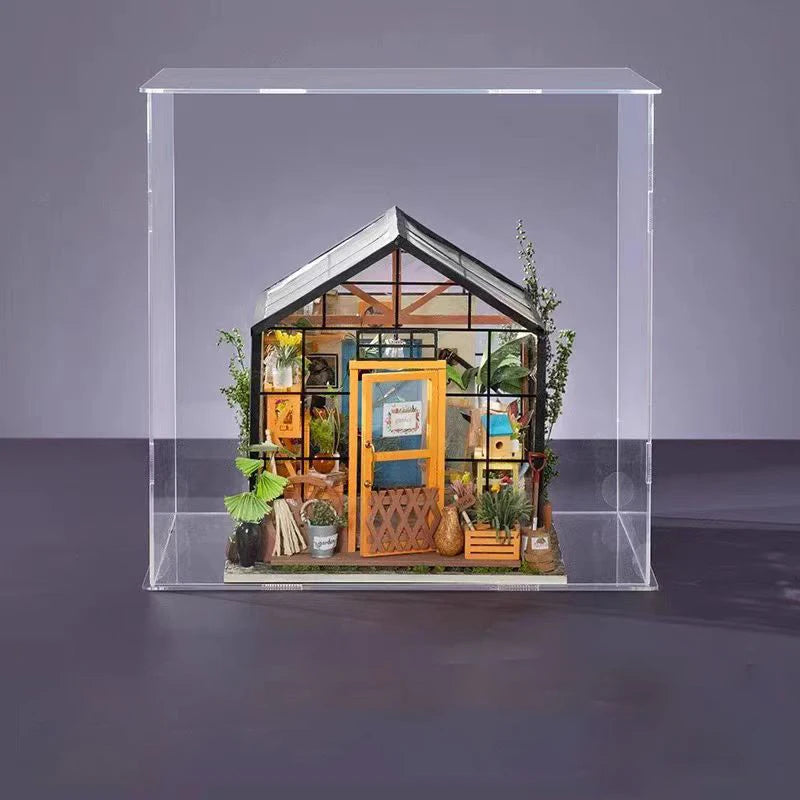 Acrylic Display Cabinets for Collections, Assembled Clear Acrylic Boxes for Protect Action Figures, Organizing Model,Dolls