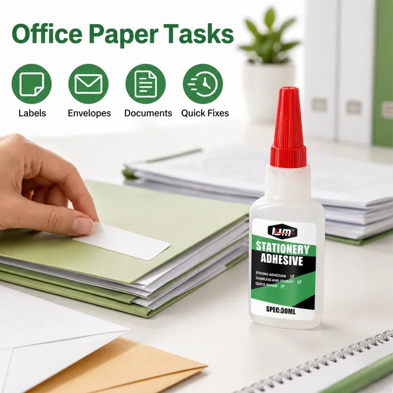 Fine Tip Stationery Paper Adhesive Clean Application Glue For Journal Card Photo Album Office School DIY Craft 30ML
