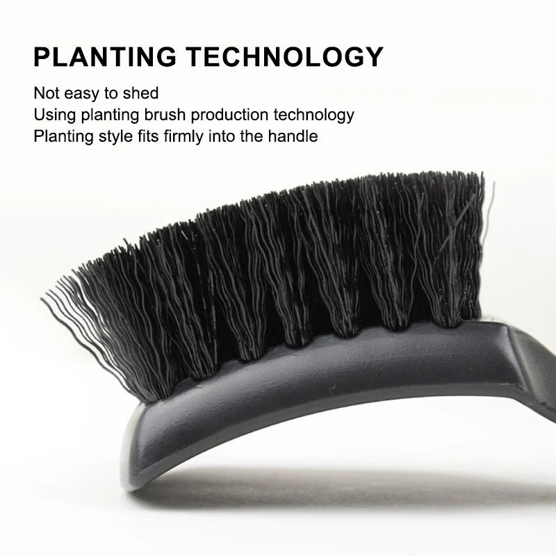 SEAMETAL 1pc Car Wheel Rim Cleaning Brush Black Handle Car Tire Hub Clean Brush Auto Detailing Washing Brushes Tool Accessories