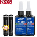 50ml W-188 Super Strong UV Glue Curing Adhesive UV Curing Crystal Glass lace glue and crystals Metal ABS Bonding Welding With UV curing lamp.