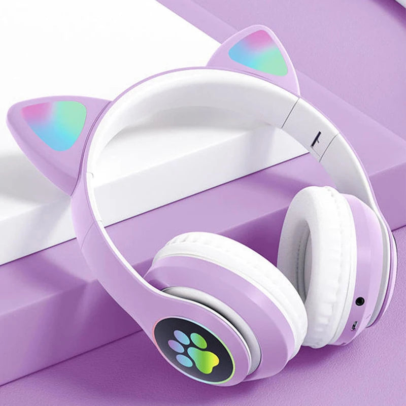 Wireless headphones, Jerry 5.0, long life, high sound quality, cat ears, listening to music/gaming wireless headphones