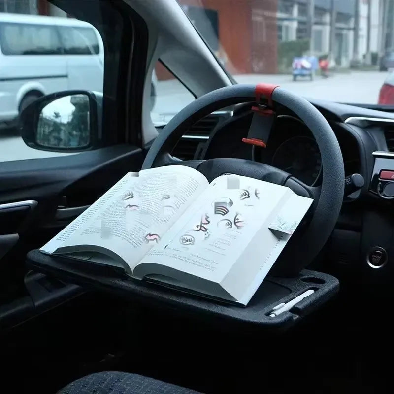 Car Tray Table  Computer Desk Mount Stand Eat Work Car Steering Wheel Dining Table Bracket Drink Food Coffee Tray Board