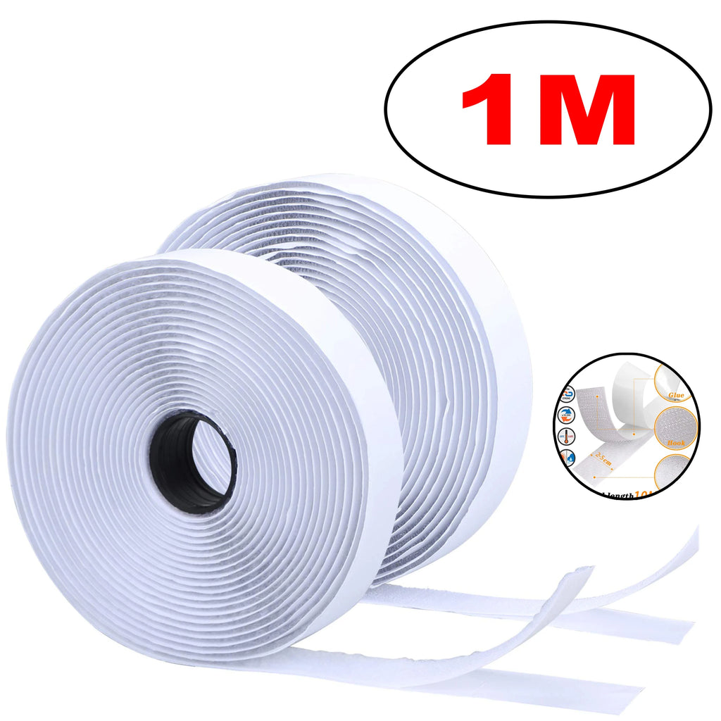 1-25M Velcros Self Adhesive Hook and Loop Fastener Tape House Diy Magic Tap Auto Double Sided Roll Strong Glue Home Strap Strips