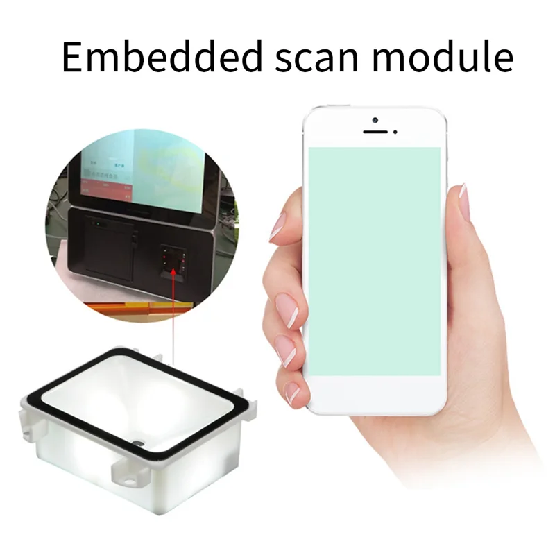 New!! Embedded 2D Barcode Scanner USB QR Barcode Reader RS232 TTL Interface Kiosk Small Fixed Installation Barcode Printer