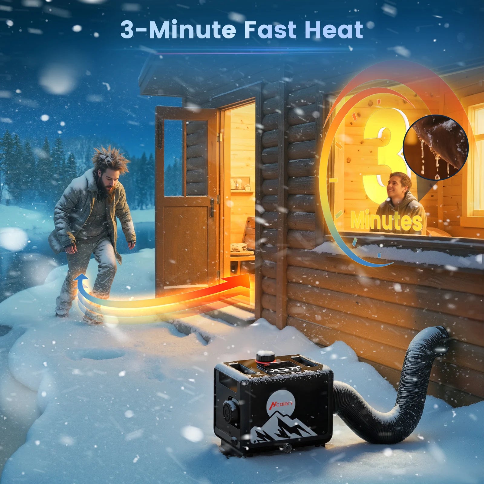 Hcalory 8KW Upgrade Toolbox Max Portable Diesel Air Heater, 100-240V AC & 12/24V DC Diesel Auxiliary Heater with CO Alarm Sensor