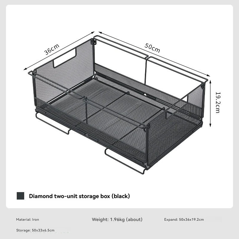 CAMPINGMOON CK-51BK two unit half bar net cage camping home folding storage box multifunctional shelf