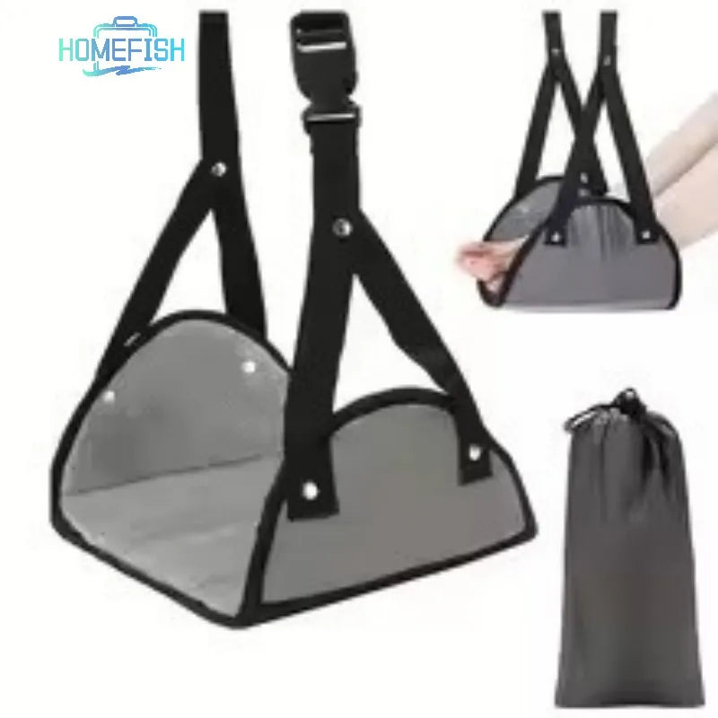 Homefish Airplane Footrest With Adjustable Strap, Portable Hammock Leg Rest, Perfect Travel Accessories
