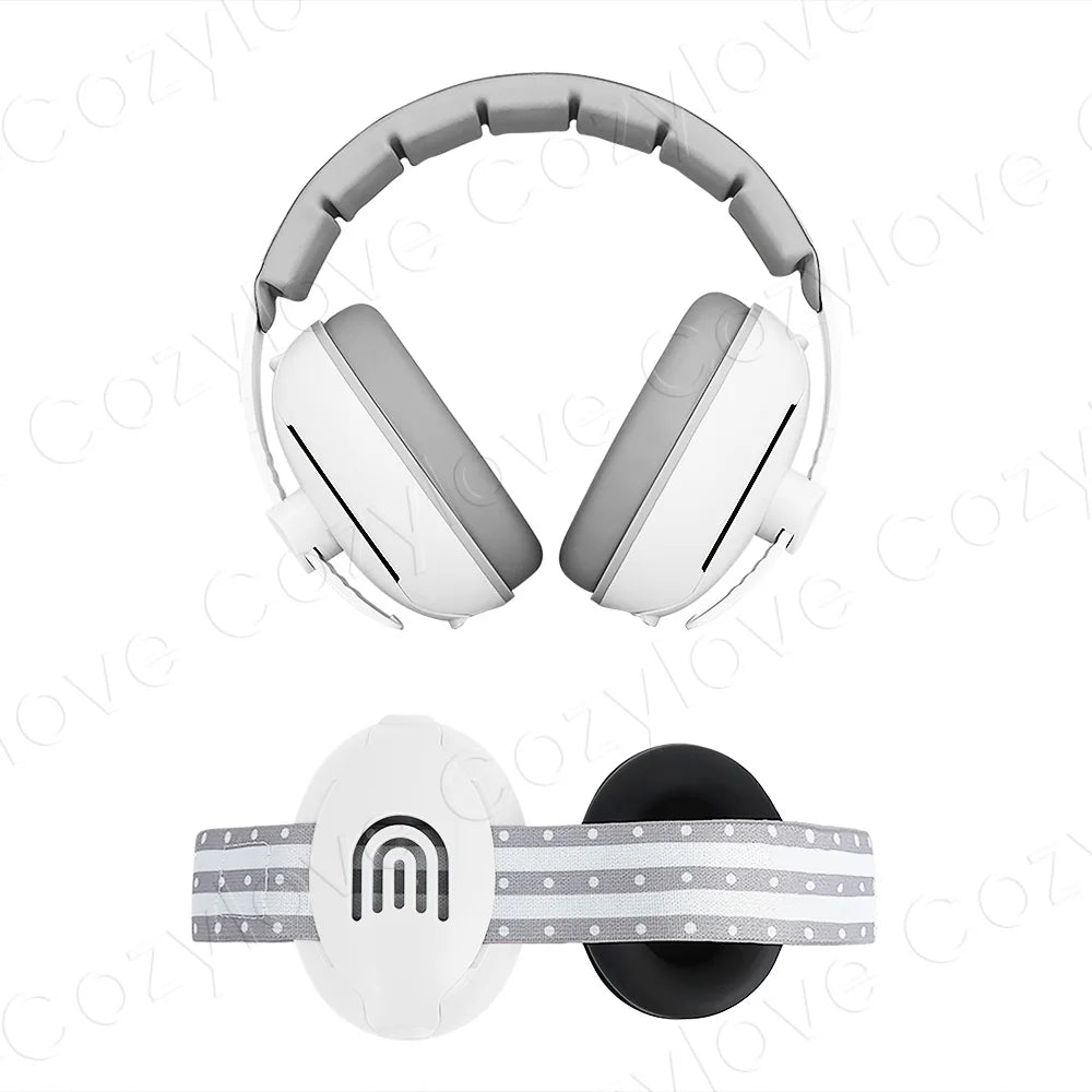 2-in-1 Adjustable Baby Kids Noise Cancelling Earmuffs, Dual Stage Convertible Infant Sound Proof Earmuffs for Newborn to Toddler