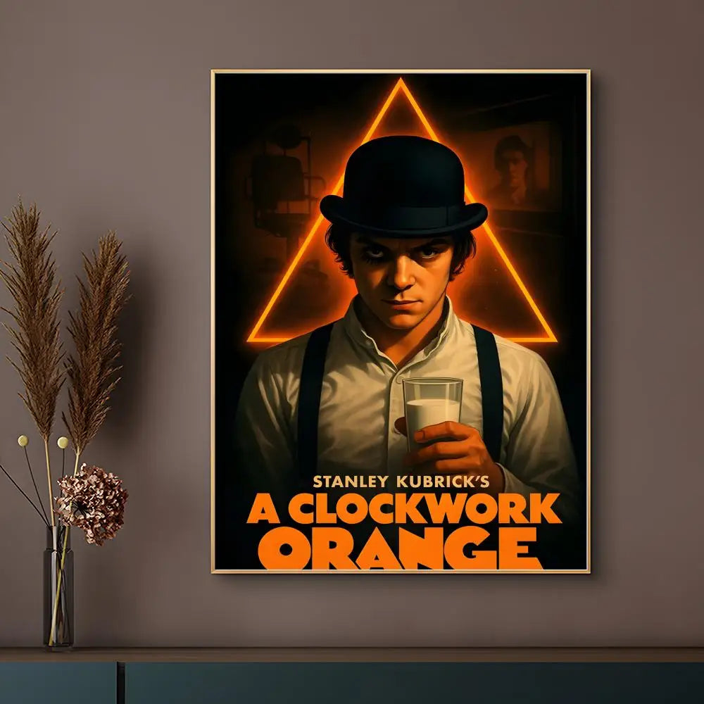 Classic Movie A Clockwork Orange Poster HD Waterproof Self-Adhesive Wall Art – Multi-Scene Use, Top Gift Pick
