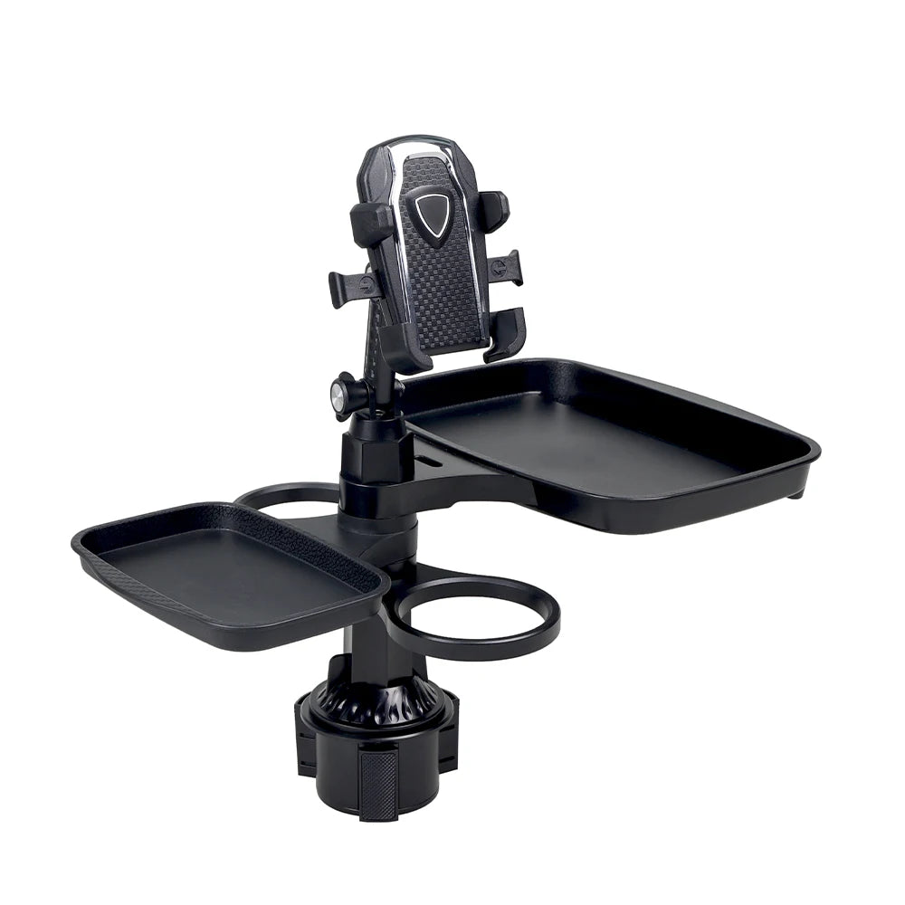 For Universal New 3 in 1 Detachable Car Cup Holder Tray Expandable Food Table 360 Rotating Design Sturdy Base Long Road Trips