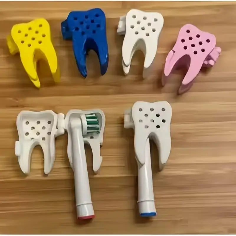 4pcs Electric Toothbrush Head Covers – Ventilated Travel Case, Clean & Lightweight, Dust Protection