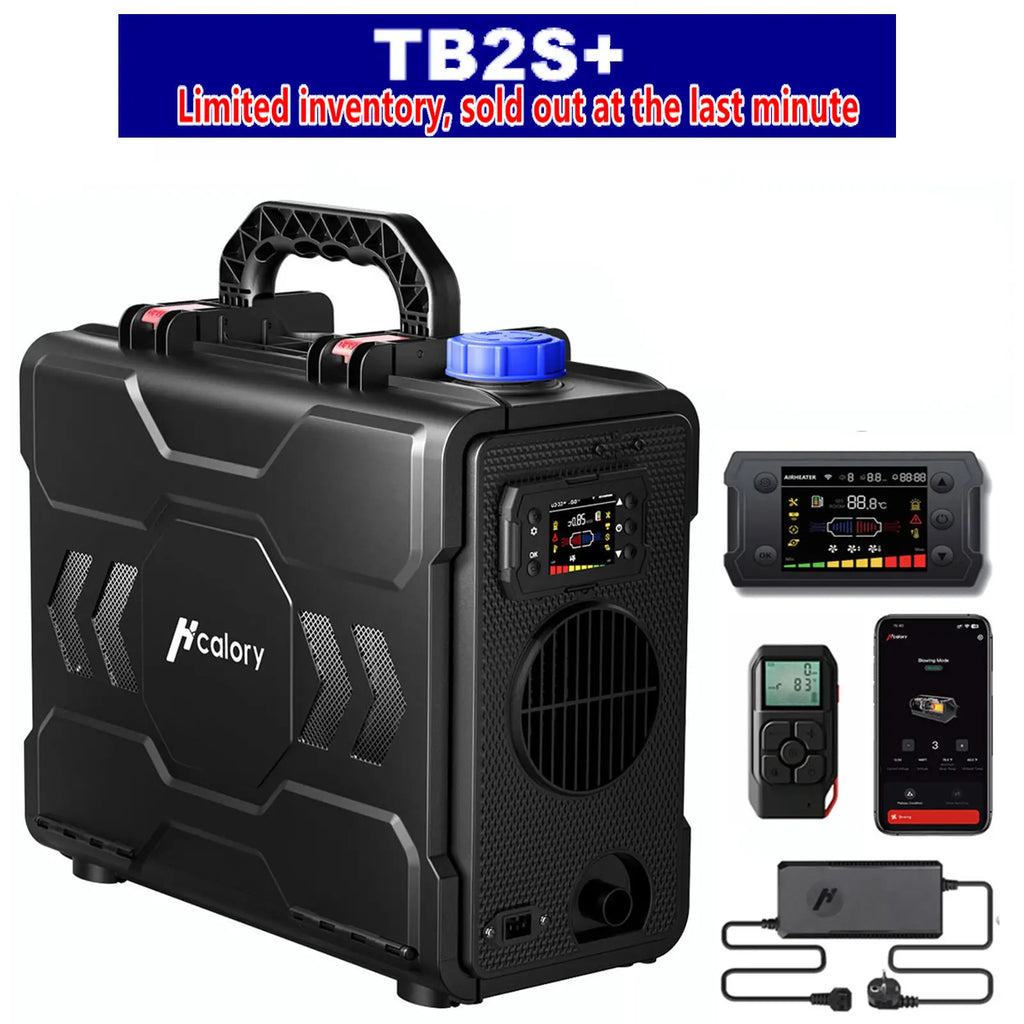 Hcalory TB2S+ 8KW Diesel Heater 6L Toolbox 2S Plus Portable Diesel Air Heater All in One 110/12/24V with App Control, Automatic Start and Stop Altitude Mode Functions for RV Garage Camper Fishing