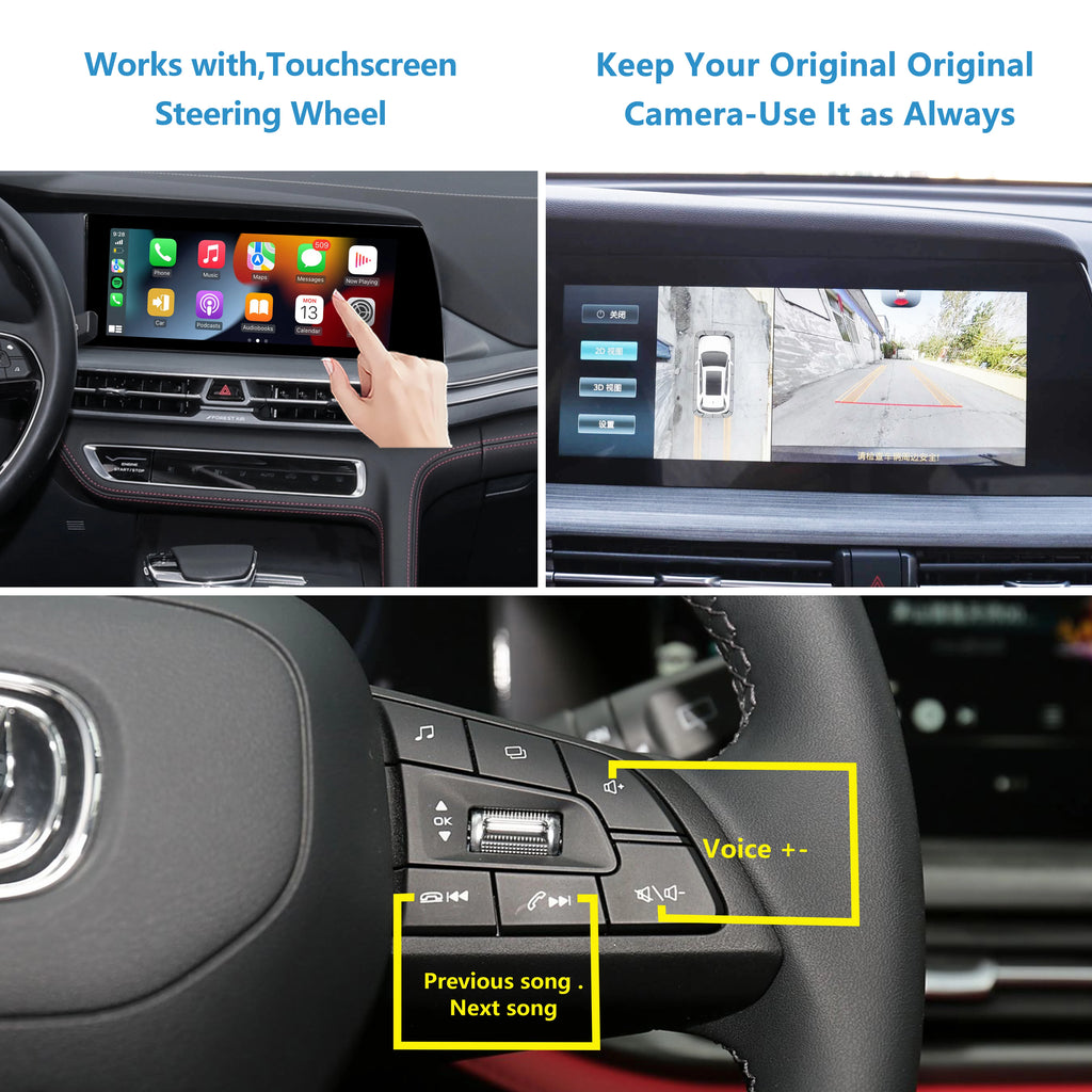 Wireless CarPlay & Android Auto Module for Changan CS35Plus CS55Plus CS75Plus CS85 CS95 EADO UNI-T UNI-K Support Original Camera