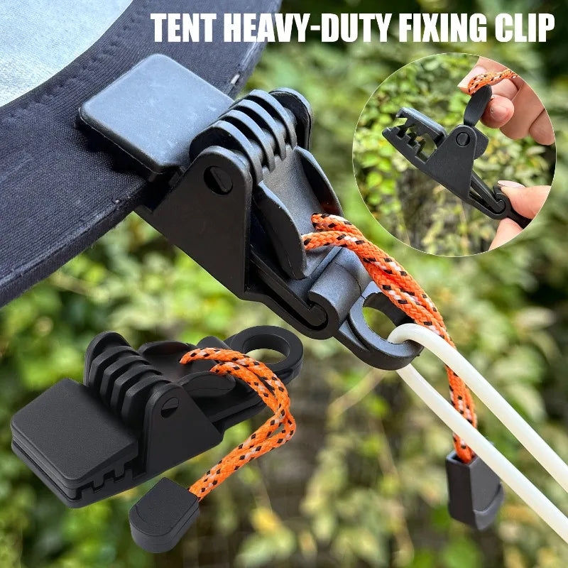4/1pcs Sturdy Heavy Duty Tent Clips Outdoor Tarpaulin Clamps Anti-wind Fixed Tent Reinforced Tarp Clips Hook for Outdoor