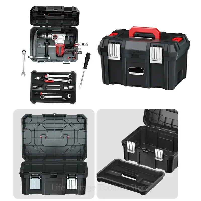 1/2Pcs Hardware Toolbox Set Large Capacity Tool Box Industrial Grade Shockproof Tool Box Organizer box Stacked Hardware Toolbox