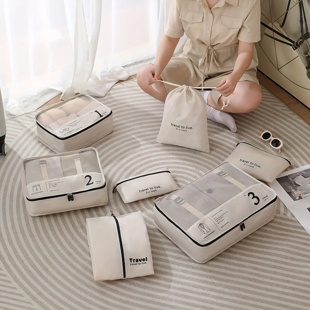 New luggage sorting bag 10 piece portable travel storage bag luggage clothing classification sorting storage bag