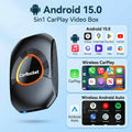 CarRocket Wireless CarPlay AI Box For Factory Wired CarPlay Cars Android 15.0 Android Auto Dual Band WiFi Bluetooth 5.2 Auto Con