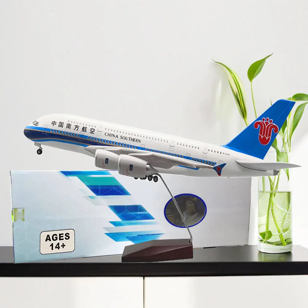 1/160 Scale Plane 46cm A380 China Southern Airways Collectible Miniatures Airplane Diecast Resin Aircraft Models Souvenir Home