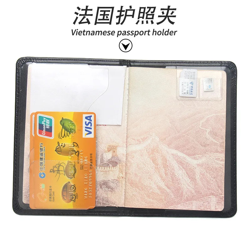 High End Leather Passport Holder Passport Protection Cover Passport Case Plane Ticket Holder Id Card Holder Travel Accessories